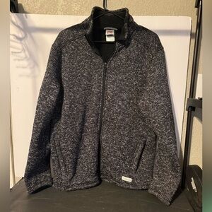 Avalanche mens Size L full zip pockets warm sweater jacket